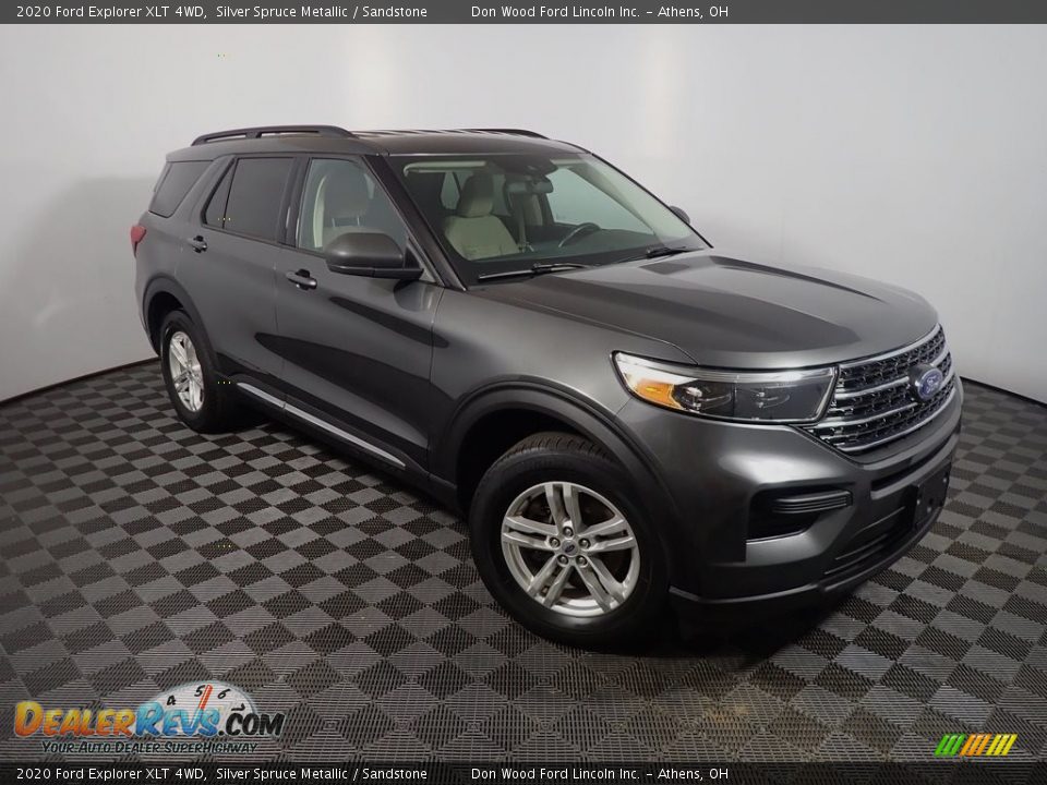 2020 Ford Explorer XLT 4WD Silver Spruce Metallic / Sandstone Photo #3