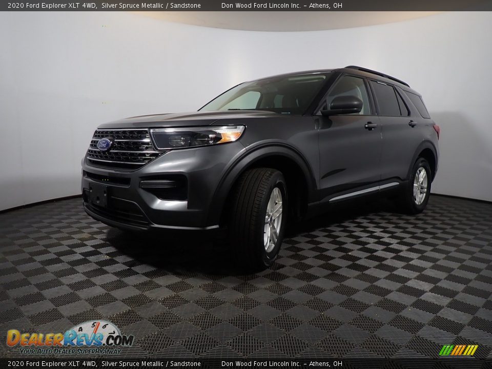2020 Ford Explorer XLT 4WD Silver Spruce Metallic / Sandstone Photo #8