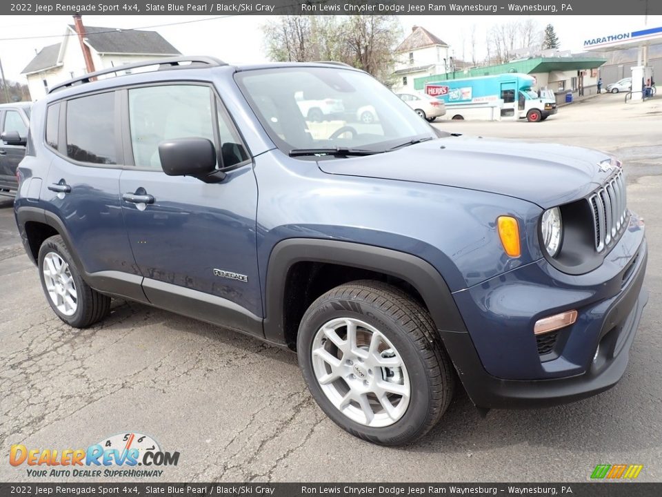 2022 Jeep Renegade Sport 4x4 Slate Blue Pearl / Black/Ski Gray Photo #8