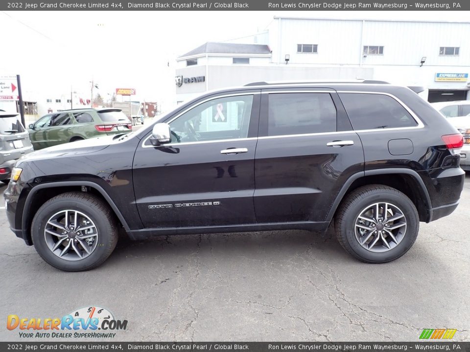 2022 Jeep Grand Cherokee Limited 4x4 Diamond Black Crystal Pearl / Global Black Photo #2