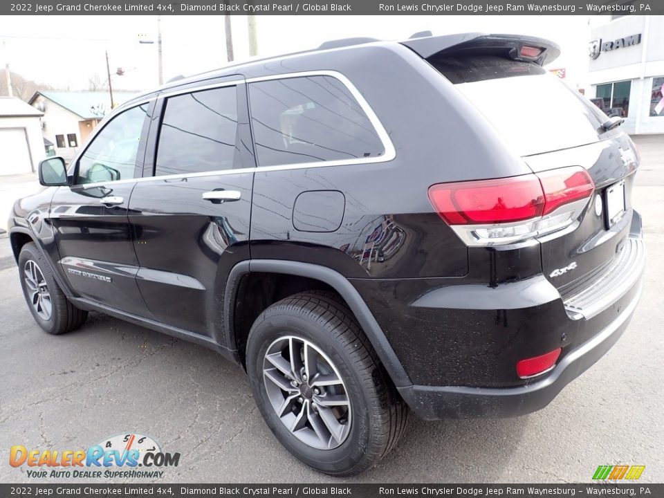 2022 Jeep Grand Cherokee Limited 4x4 Diamond Black Crystal Pearl / Global Black Photo #3