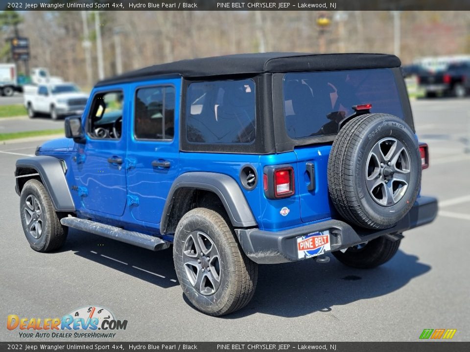 2022 Jeep Wrangler Unlimited Sport 4x4 Hydro Blue Pearl / Black Photo #6