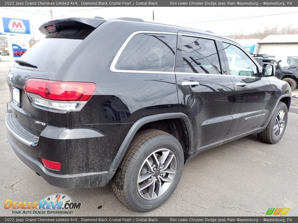 2022 Jeep Grand Cherokee Limited 4x4 Diamond Black Crystal Pearl / Global Black Photo #6