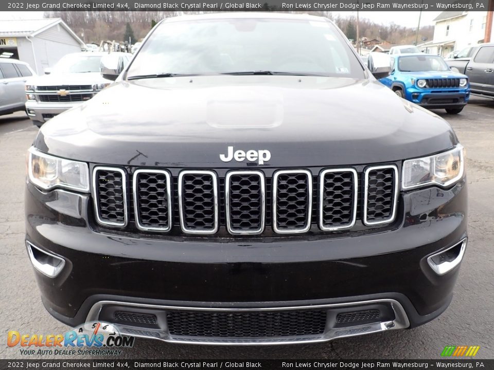 2022 Jeep Grand Cherokee Limited 4x4 Diamond Black Crystal Pearl / Global Black Photo #9