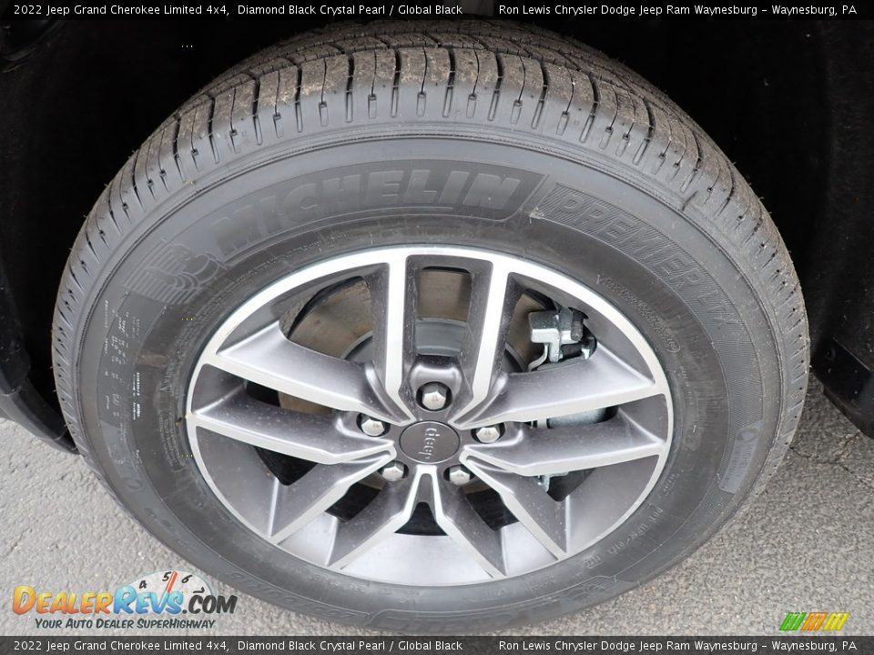 2022 Jeep Grand Cherokee Limited 4x4 Diamond Black Crystal Pearl / Global Black Photo #10