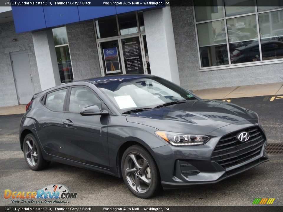 2021 Hyundai Veloster 2.0 Thunder Gray / Black Photo #1