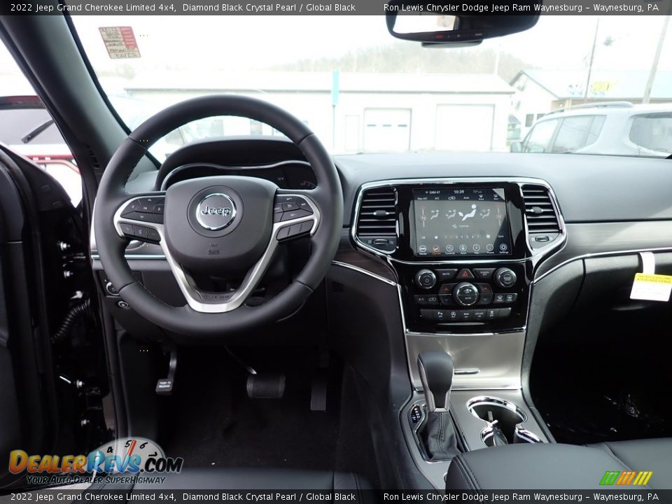 2022 Jeep Grand Cherokee Limited 4x4 Diamond Black Crystal Pearl / Global Black Photo #13