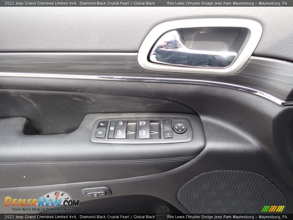 2022 Jeep Grand Cherokee Limited 4x4 Diamond Black Crystal Pearl / Global Black Photo #14