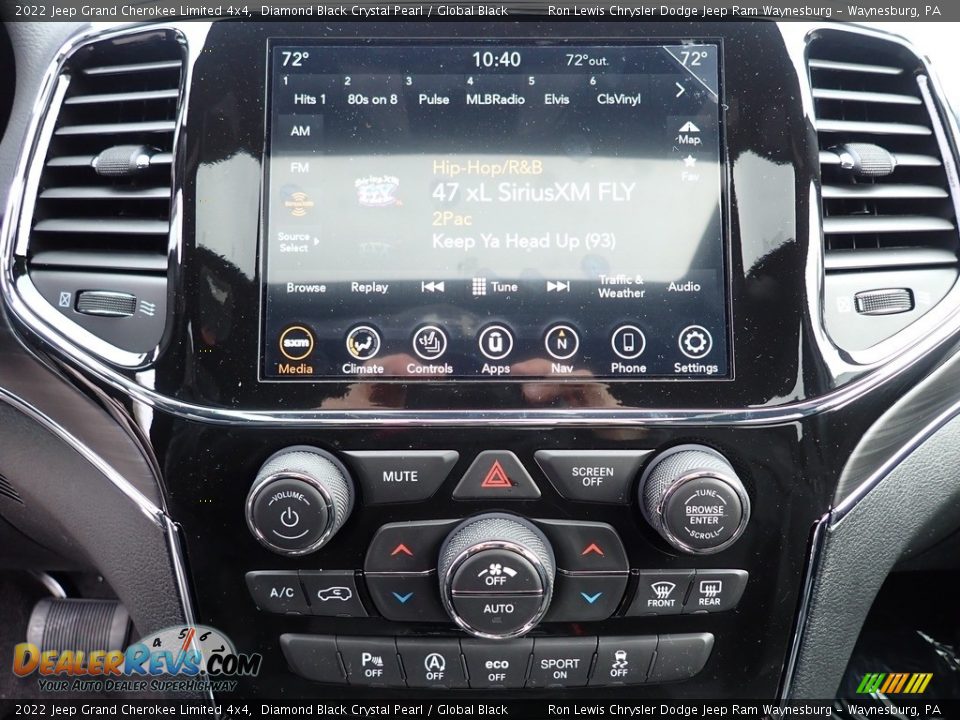 2022 Jeep Grand Cherokee Limited 4x4 Diamond Black Crystal Pearl / Global Black Photo #20