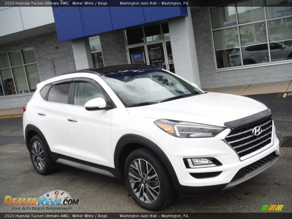 2020 Hyundai Tucson Ultimate AWD Winter White / Beige Photo #1