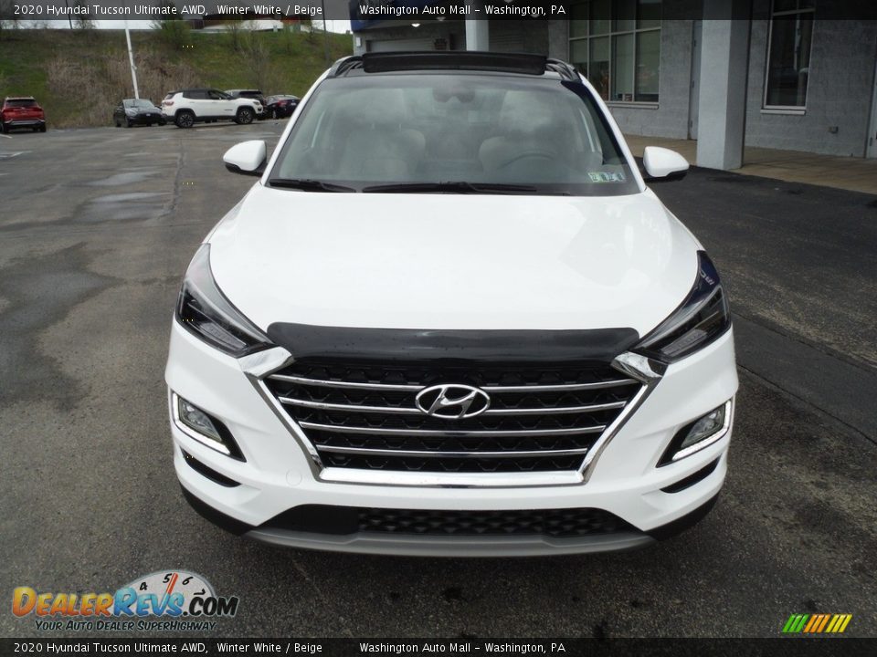 2020 Hyundai Tucson Ultimate AWD Winter White / Beige Photo #5