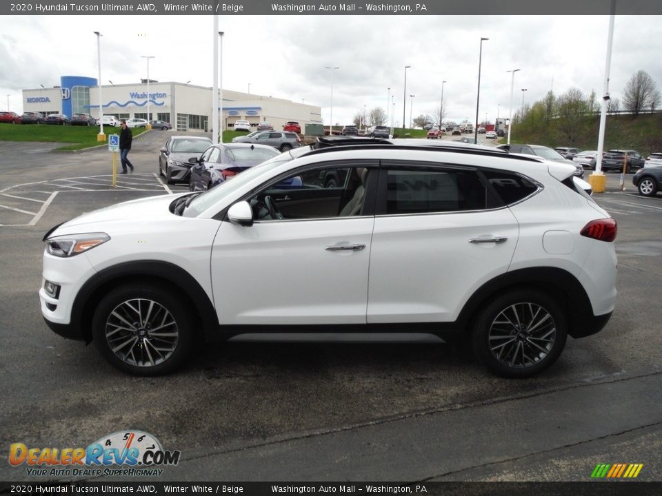 2020 Hyundai Tucson Ultimate AWD Winter White / Beige Photo #7