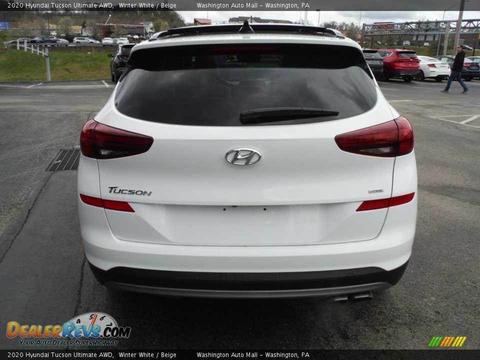 2020 Hyundai Tucson Ultimate AWD Winter White / Beige Photo #10