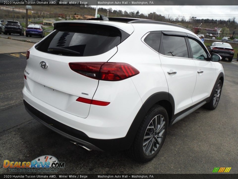 2020 Hyundai Tucson Ultimate AWD Winter White / Beige Photo #11