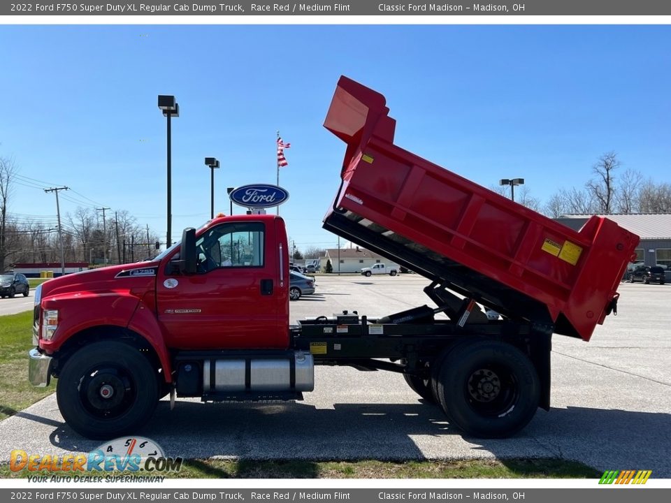 2022 Ford F750 Super Duty XL Regular Cab Dump Truck Race Red / Medium Flint Photo #1