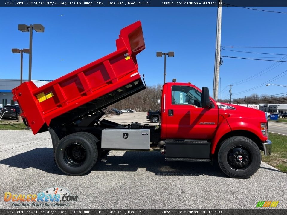 2022 Ford F750 Super Duty XL Regular Cab Dump Truck Race Red / Medium Flint Photo #2