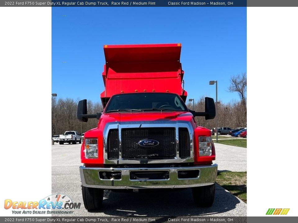 2022 Ford F750 Super Duty XL Regular Cab Dump Truck Race Red / Medium Flint Photo #4