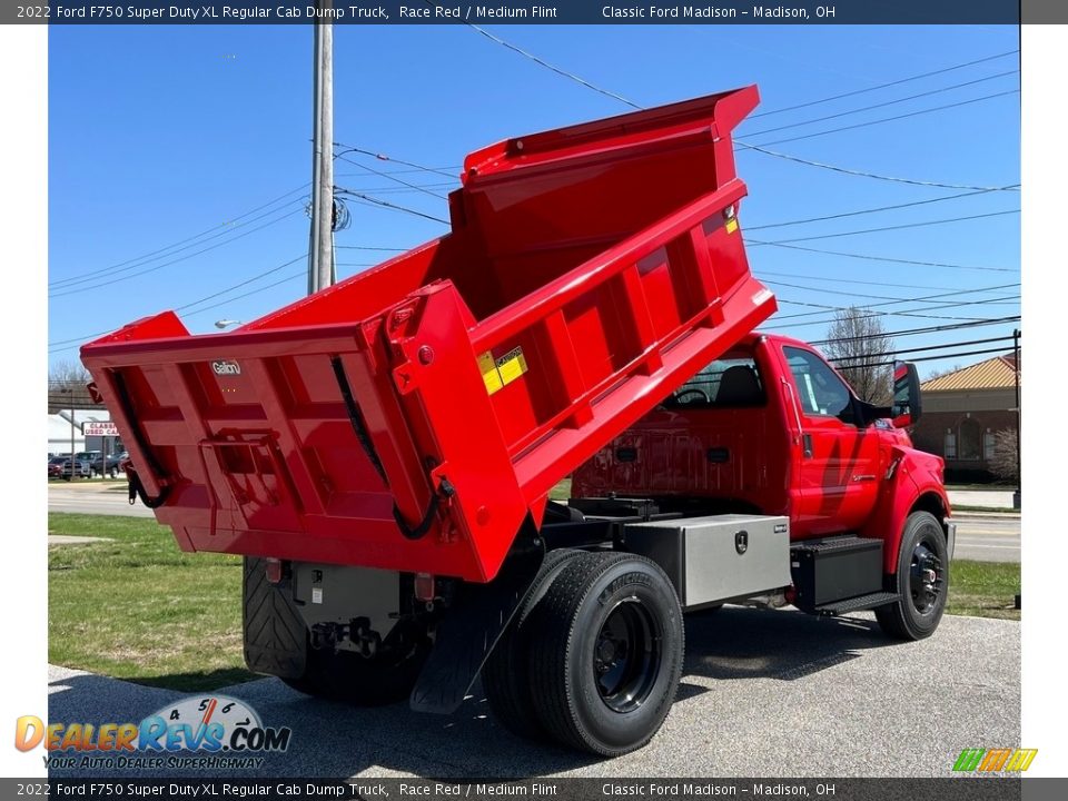 2022 Ford F750 Super Duty XL Regular Cab Dump Truck Race Red / Medium Flint Photo #8