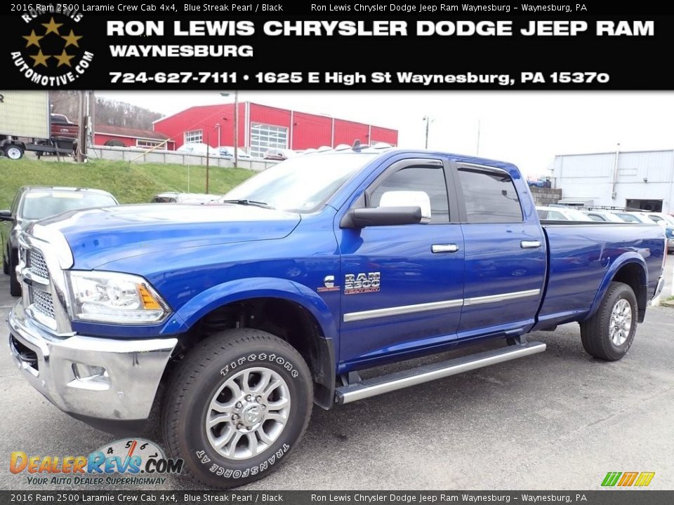 2016 Ram 2500 Laramie Crew Cab 4x4 Blue Streak Pearl / Black Photo #1