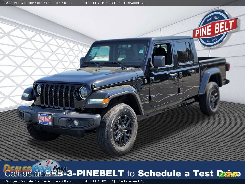 2022 Jeep Gladiator Sport 4x4 Black / Black Photo #1