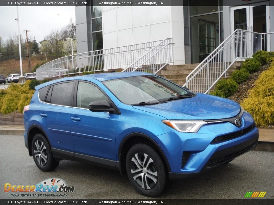 2018 Toyota RAV4 LE Electric Storm Blue / Black Photo #1