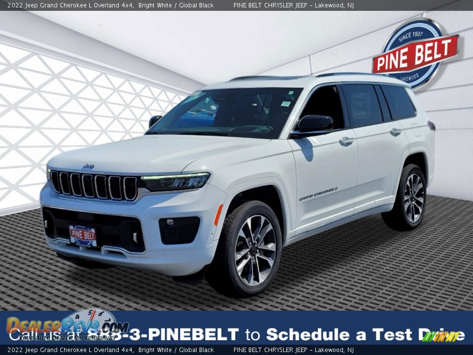 2022 Jeep Grand Cherokee L Overland 4x4 Bright White / Global Black Photo #1