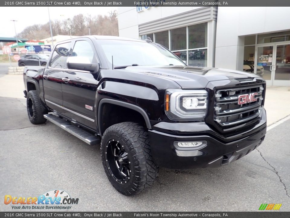 2016 GMC Sierra 1500 SLT Crew Cab 4WD Onyx Black / Jet Black Photo #8