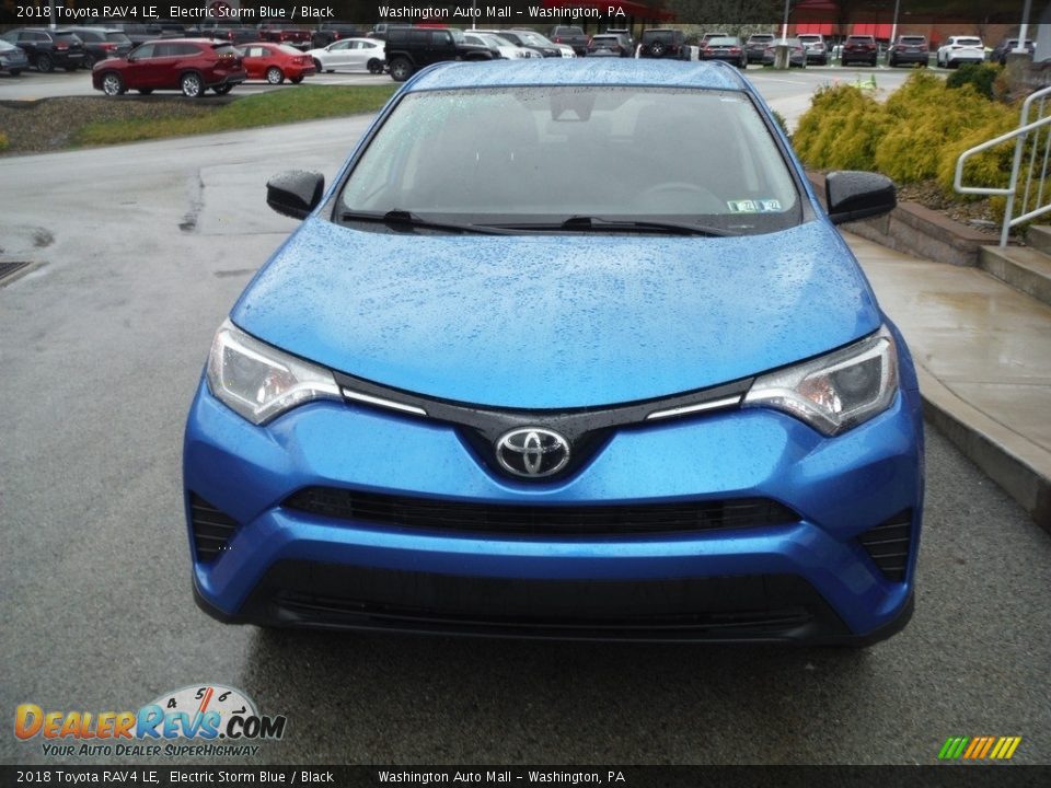 2018 Toyota RAV4 LE Electric Storm Blue / Black Photo #9