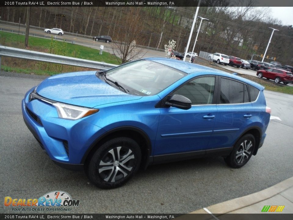 2018 Toyota RAV4 LE Electric Storm Blue / Black Photo #10