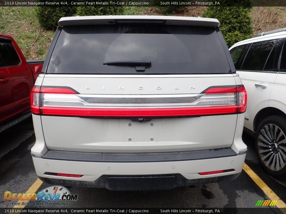 2019 Lincoln Navigator Reserve 4x4 Ceramic Pearl Metallic Tri-Coat / Cappuccino Photo #3