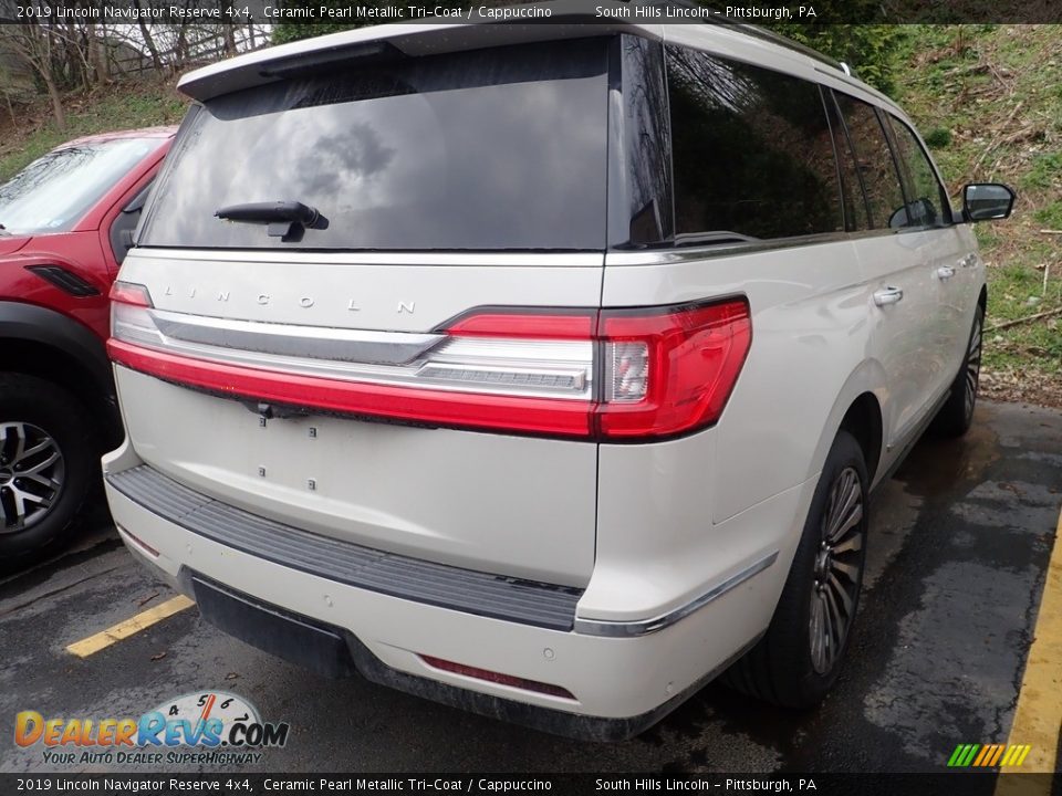 2019 Lincoln Navigator Reserve 4x4 Ceramic Pearl Metallic Tri-Coat / Cappuccino Photo #4