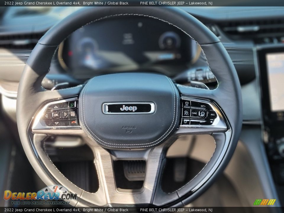 2022 Jeep Grand Cherokee L Overland 4x4 Bright White / Global Black Photo #11