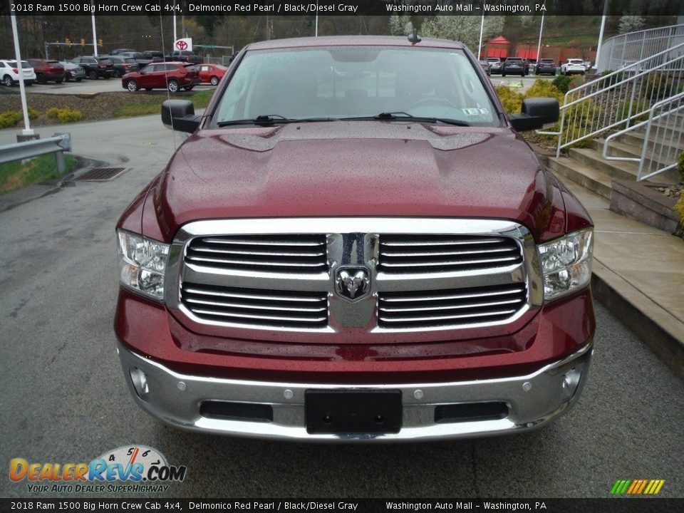 2018 Ram 1500 Big Horn Crew Cab 4x4 Delmonico Red Pearl / Black/Diesel Gray Photo #15