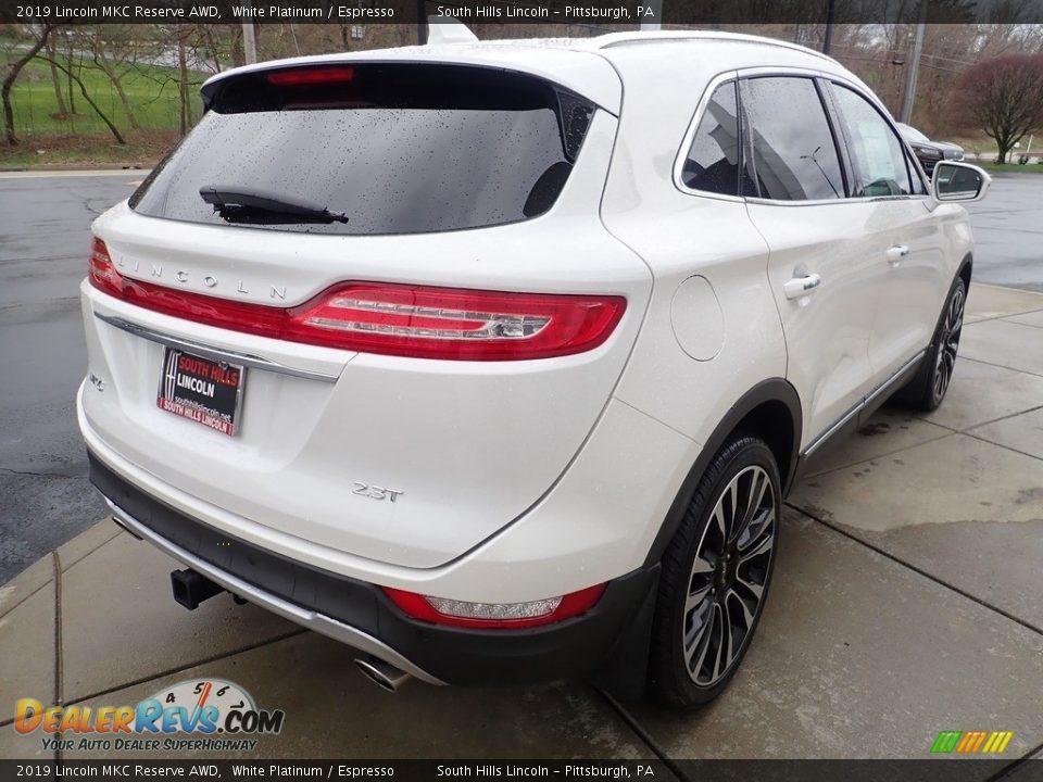 2019 Lincoln MKC Reserve AWD White Platinum / Espresso Photo #6