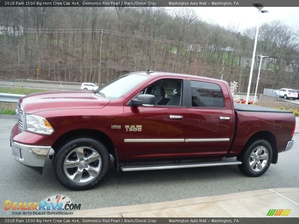 2018 Ram 1500 Big Horn Crew Cab 4x4 Delmonico Red Pearl / Black/Diesel Gray Photo #17