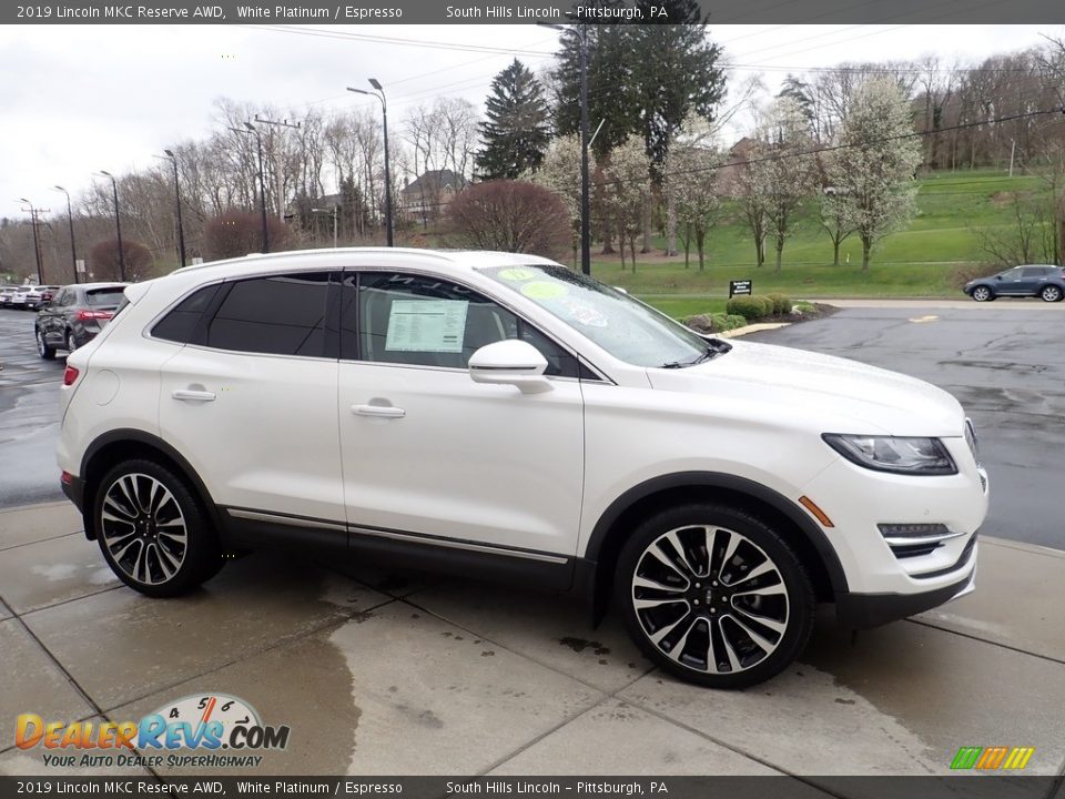 2019 Lincoln MKC Reserve AWD White Platinum / Espresso Photo #7