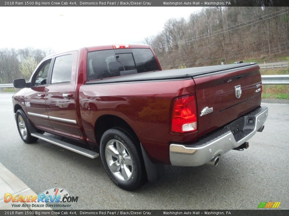 2018 Ram 1500 Big Horn Crew Cab 4x4 Delmonico Red Pearl / Black/Diesel Gray Photo #18