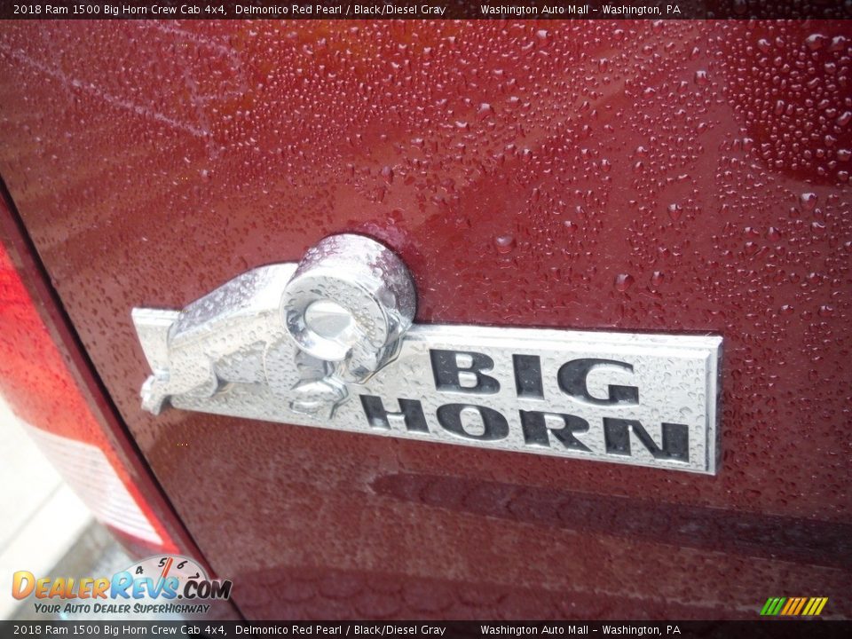 2018 Ram 1500 Big Horn Crew Cab 4x4 Delmonico Red Pearl / Black/Diesel Gray Photo #20