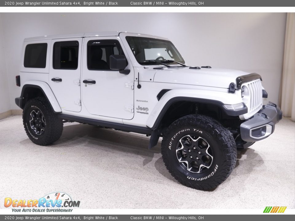 2020 Jeep Wrangler Unlimited Sahara 4x4 Bright White / Black Photo #1