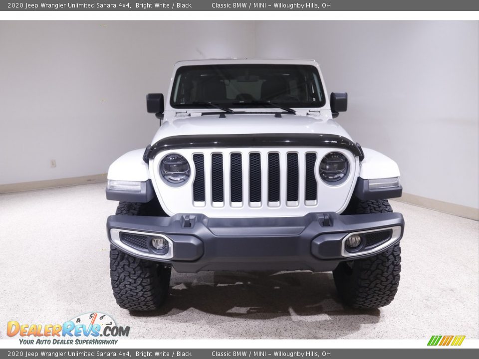 2020 Jeep Wrangler Unlimited Sahara 4x4 Bright White / Black Photo #2