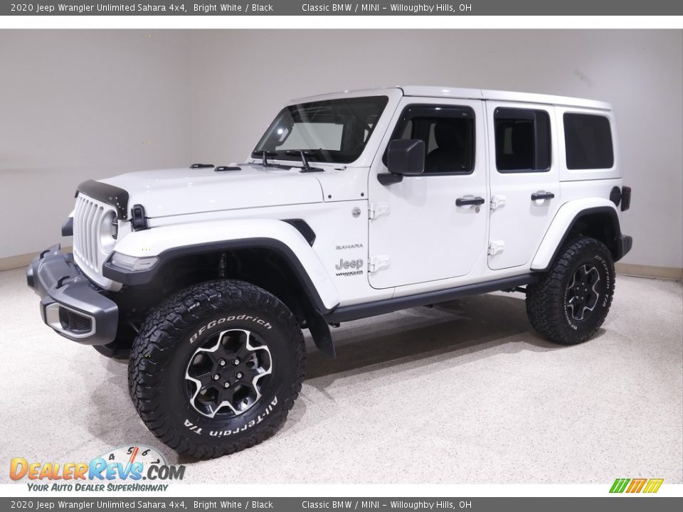 2020 Jeep Wrangler Unlimited Sahara 4x4 Bright White / Black Photo #3