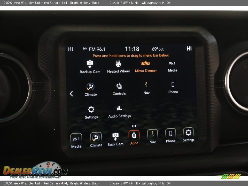 2020 Jeep Wrangler Unlimited Sahara 4x4 Bright White / Black Photo #12