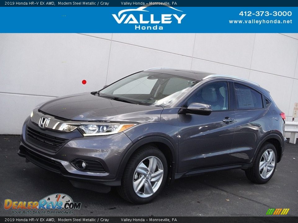 2019 Honda HR-V EX AWD Modern Steel Metallic / Gray Photo #1