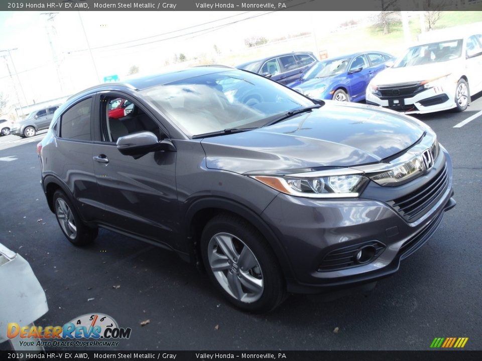 2019 Honda HR-V EX AWD Modern Steel Metallic / Gray Photo #6