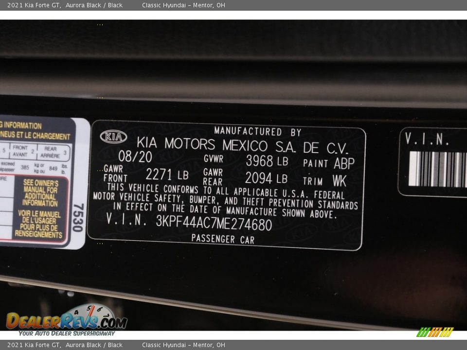 2021 Kia Forte GT Aurora Black / Black Photo #20