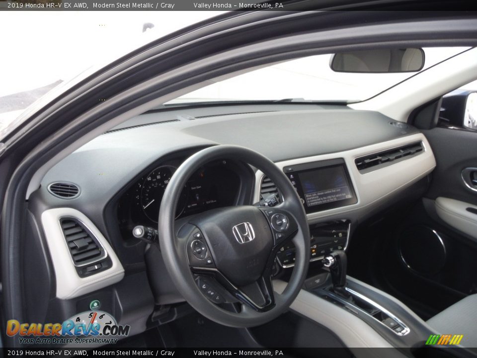 2019 Honda HR-V EX AWD Modern Steel Metallic / Gray Photo #13