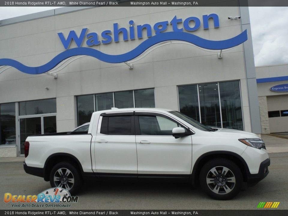 2018 Honda Ridgeline RTL-T AWD White Diamond Pearl / Black Photo #2