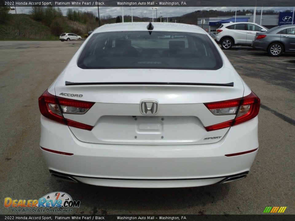 2022 Honda Accord Sport Platinum White Pearl / Black Photo #8