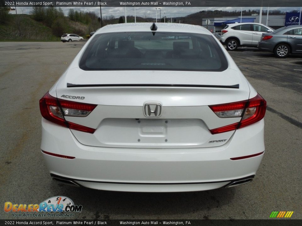 2022 Honda Accord Sport Platinum White Pearl / Black Photo #8