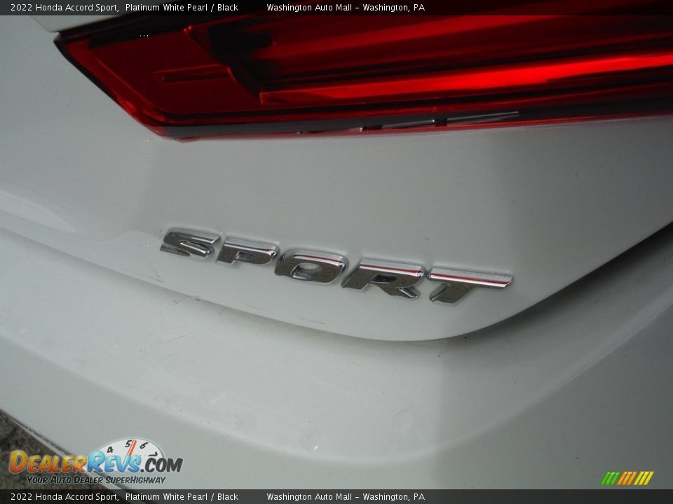 2022 Honda Accord Sport Platinum White Pearl / Black Photo #10